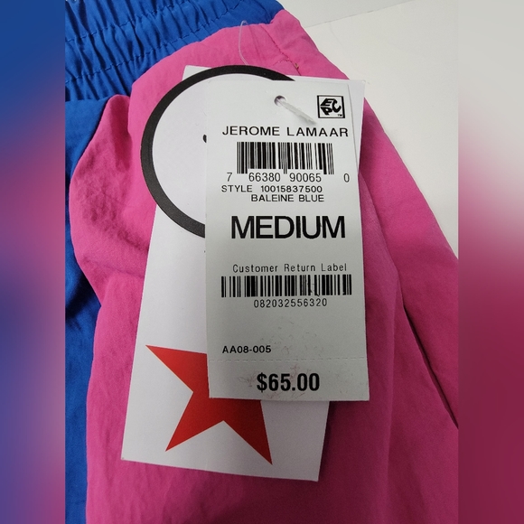 AND NOW THIS 5:31 by JÉRÔME LAMAAR Men's Regular-Fit Colorblocked 5" Swim Trunks - Picture 2 of 6